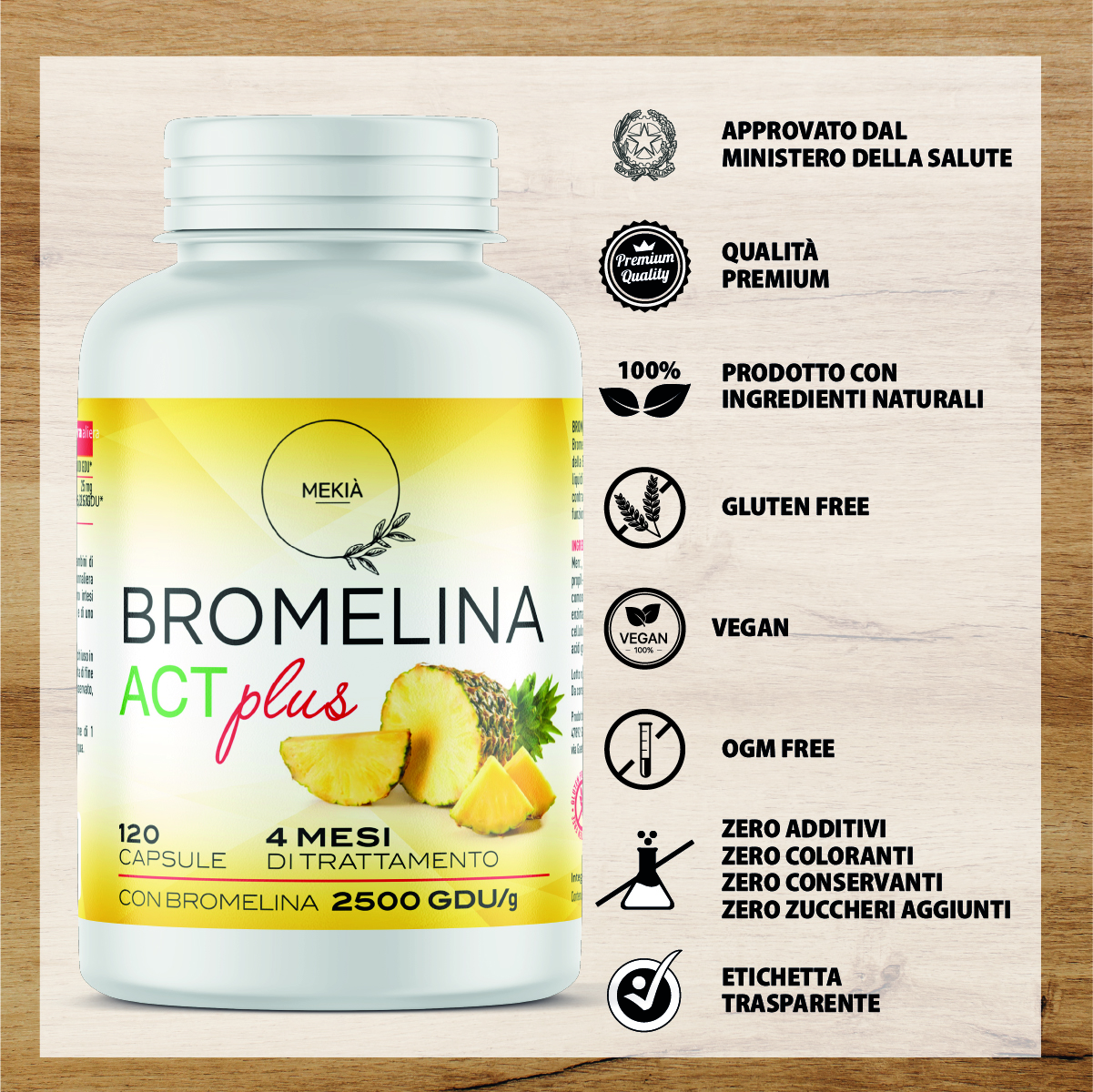 Bromelina Act Plus - Mekià - immagine 2