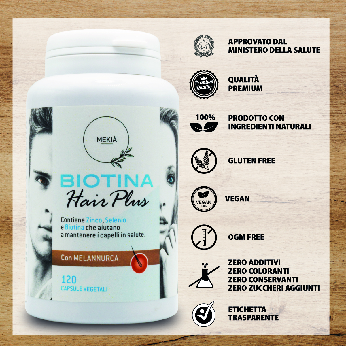 Biotina Hair Plus - Mekià - immagine 3
